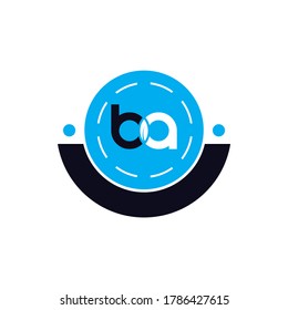 BA Letter Logo Design Creative Icon Modern Letters Vector Logo