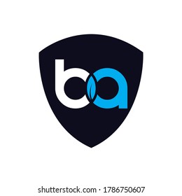 BA Letter Logo Design Creative Icon Modern Letters Vector Logo