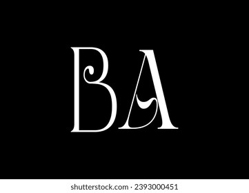 BA letter logo design and monogram logo design