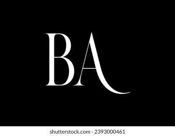 BA letter logo design and monogram logo design