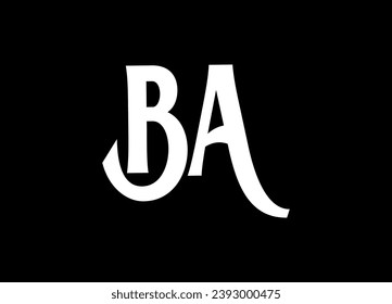 BA letter logo design and monogram logo design