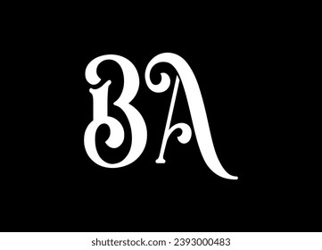 BA letter logo design and monogram logo design