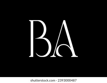 BA letter logo design and monogram logo design