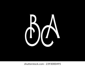 BA letter logo design and monogram logo design