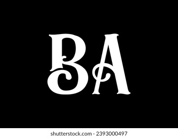 BA letter logo design and monogram logo design