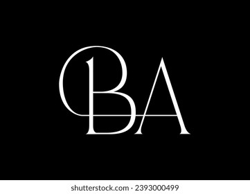 BA letter logo design and monogram logo design