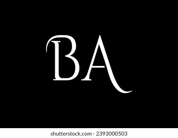 BA letter logo design and monogram logo design