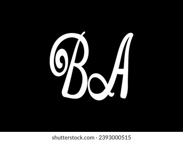 BA letter logo design and monogram logo design