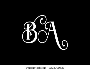 BA letter logo design and monogram logo design