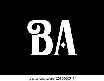 BA letter logo design and monogram logo design