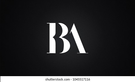 BA Letter Logo Design Template Vector