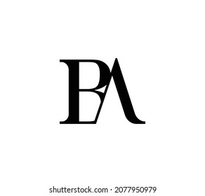 Elemento de promoción de marca gráfica vectorial de plantilla de diseño de logotipo BA Letter.