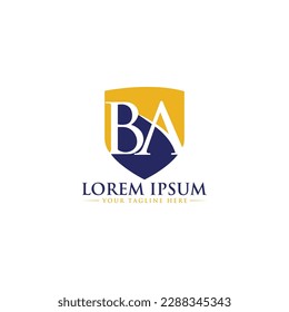 BA letter logo design unique and modern