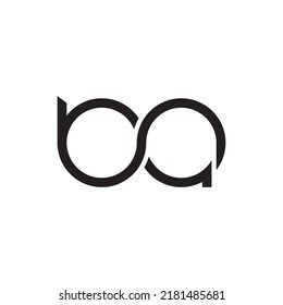 ba letter logo design vector.