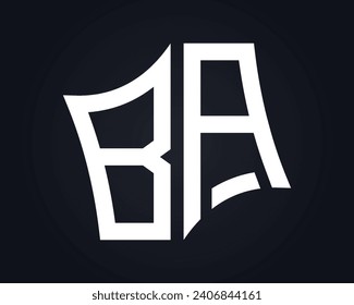 BA letter logo design vector art