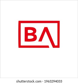 Diseño del logotipo de letras "BA" para su marca y nombre de empresa