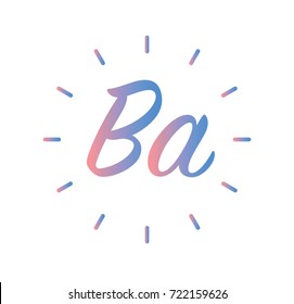 BA letter logo with line element
