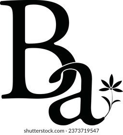 BA letter logo modern design