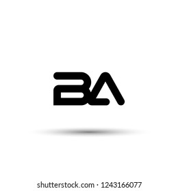 BA Letter logo template. Initial letter logo template