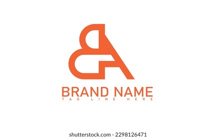Ba letter logo or ba text logo and ba word logo design.