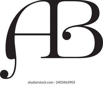 BA letter modern logo design