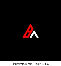 ABSTRACTO DE LOGOTIPO DEL VECTOR DE LA CARTA BA