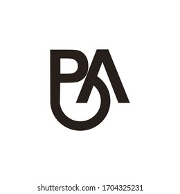 ba letter vector logo. pa letter logo