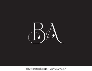 BA  Logo Design Creative and Modern Logo Design