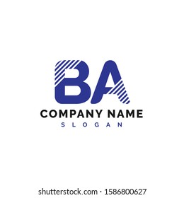 BA Logo Design. BA Letter Logo Icon Vector Illustration - Vector