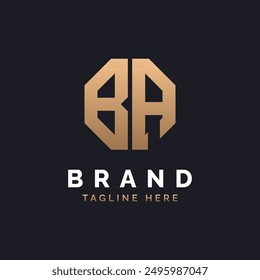 BA Logo Design. Modern, Minimal, Elegant and Luxury BA Logo. Alphabet Letter BA Logo Design for Brand Corporate Business Identity.