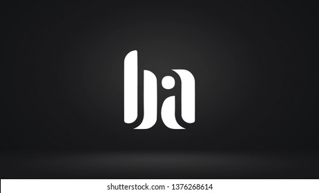 BA logo design template vector illustration 