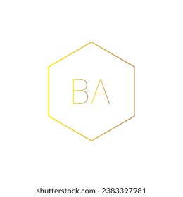 BA logo design and vector.