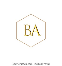 BA logo design and vector.