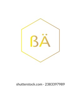 BA logo design and vector.