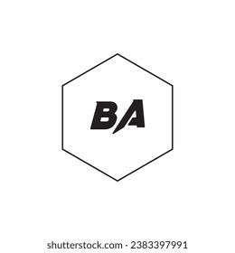 BA logo design and vector.