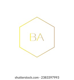 BA logo design and vector.