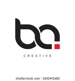 BA logo design. Vector illustration modern