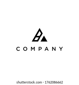 diseño de logotipo de ba, letra ab con ilustración vectorial de concepto geométrico abstracto