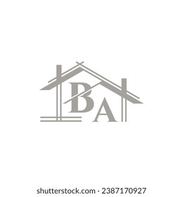 BA logo with a home form element which means a real estate company