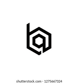 ba logo , initial logo , geometric , vector , icon