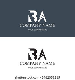 BA logo initial letter luxury royal logo. template symbol. modern golden luxury logo. abstract monogram vector letter mark brand fashion. icon  business monogram boutique font Clothing minimalist.