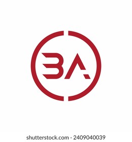 ba logo simple clean and elegance