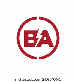 ba logo simple clean and elegance