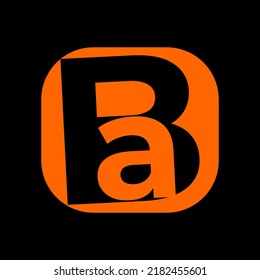 Ba logo. simple logos. initials logo