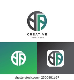 BA modern initial letters logo template inspirations-illustration. BA modern initial circle logo. BA circle logo Vector design
