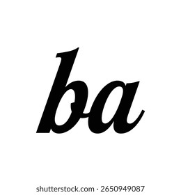 ba design moderno de logotipo minimalista com elegância intemporal, linhas limpas e espaço negativo inteligente — ideal para soluções de marca de negócios profissionais, criativas e premium.