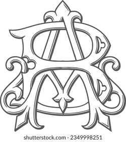 B.A MONOGRAM LETTER LOGO' AB LOGO