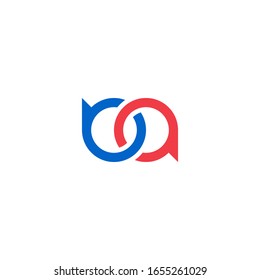 BA monogram logo with interlocked circle shape.