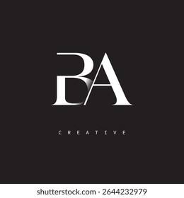 BA Monograma Logo Minimal Elegante