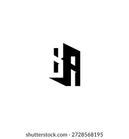 BA Negative Space Monogram Logo – Modern Minimal Lettermark Design